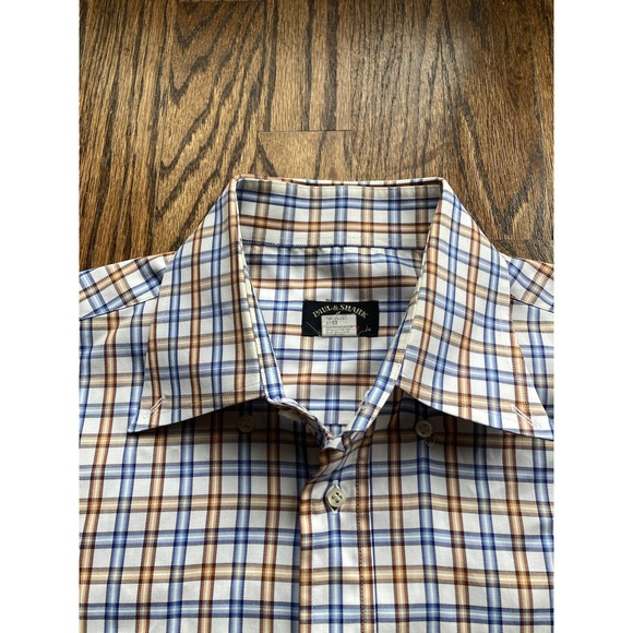 Paul & Shark Yachting Shirt Long Sleeve Button Up Plaid Sz Medium Made In Italy - Picture 4 of 11